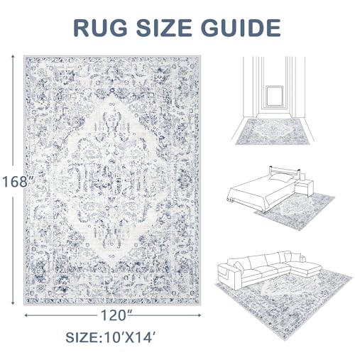 10x14 Area Rugs for Living Room (Blue / 10' X 14' (Rectangular))