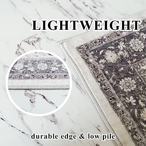 Hallway 2x6 Washable Runner Rug (2' x 6' (Rectangular) / Grey)