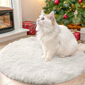 Ivory Round Rugs for Bedroom (2 Ft Round / Ivory)