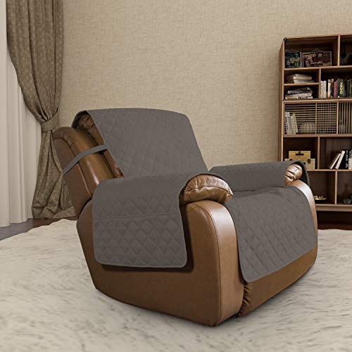 Reversible Couch Cover (Taupe/Ivory / Large Recliner)