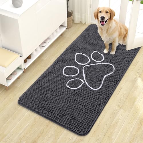 Dog Door Mat for Muddy Paws 44x24 (Dark Grey / 44" X 24")