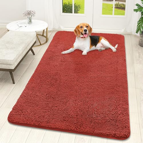 Dog Door Mat for Muddy Paws 59x32 (Maple Red / 59" X 32")