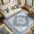 Washable Area Rug (Grey/White/Beige / 6' x 6' (Square))