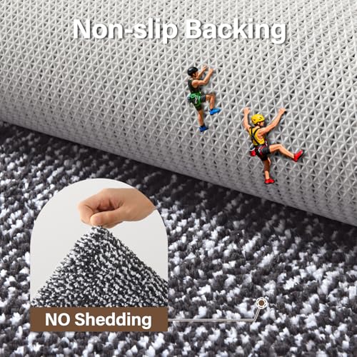 48x32 Bathroom Rugs Non Slip Washable (Dark Grey / 2'8" x 4' (Rectangular))