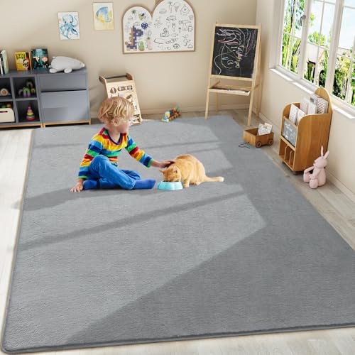 Large Area Rugs for Bedroom Living Room (8' x 10' (Rectangular) / Grey)