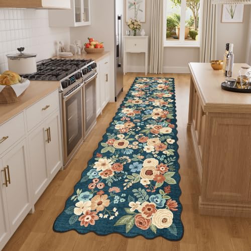 2x10 Runner Rug for Hallway (Prussian Blue (Big) / 2' x 10' (Rectangular))