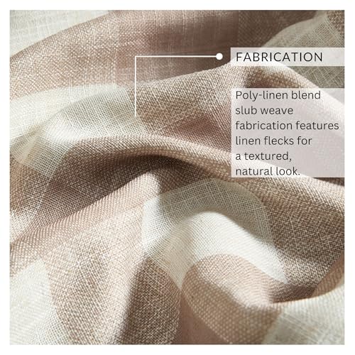 Grainger Buffalo Check Blackout Window Curtain (Linen / 52"W x 84"L (Pack of 1))