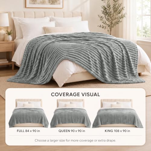 Grey King Size Blanket for Bed (Grey / King (108" x 90"))