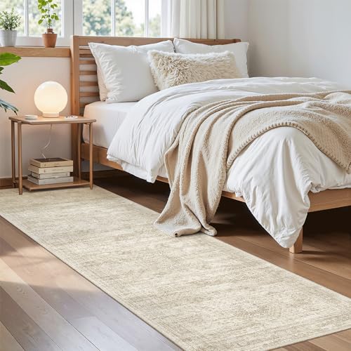 Runner Rug 2x7 Washable Non (Beige / 2' x 7' (Runner))