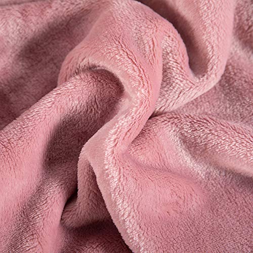 Large Flannel Fleece Throw Blanket (Two Pack 50"x70" / Pink)