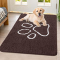 Dog Door Mat for Muddy Paws (40"X32" / Brown and White)