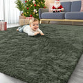 5x8 Machine Washable Large Area Rugs for Living Room (5x8 Ft / Olive Green)