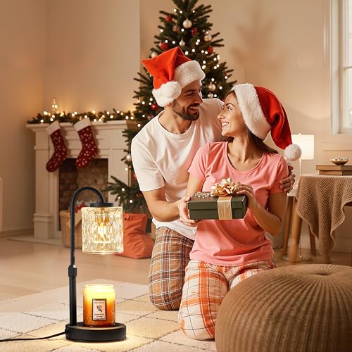 Dimmable Candle Warmer Lamp with Timer (Black Clear)