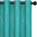 Living Room Curtains 84 Inches Long (Turquoise/Wave Dots / 52"W x 84"L (Pack of 2))