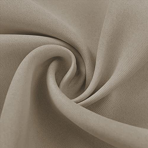 Taupe Blackout Curtains Panels for Bedroom (Taupe / 52"W x 92"L (Pack of 2))