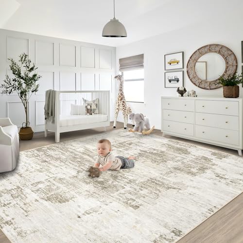 8x10 Area Rugs for Living Room (Beige Brown / 8' x 10' (Rectangular))