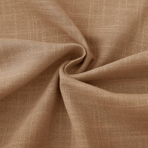 Brown Curtains for Living Room Back Tab Modern Farmhouse Semi Sheer Curtains 84 inches Long 2 Panels Set Muted Neutral Window Curtain for Dining Room Bedroom 52x84 (Brown / 52"W x 84"L (Pack of 2))
