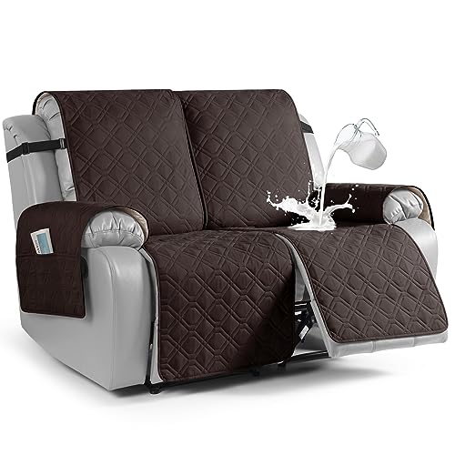 Waterproof Recliner Loveseat Covers Washable (Chocolate / 2 Seater)