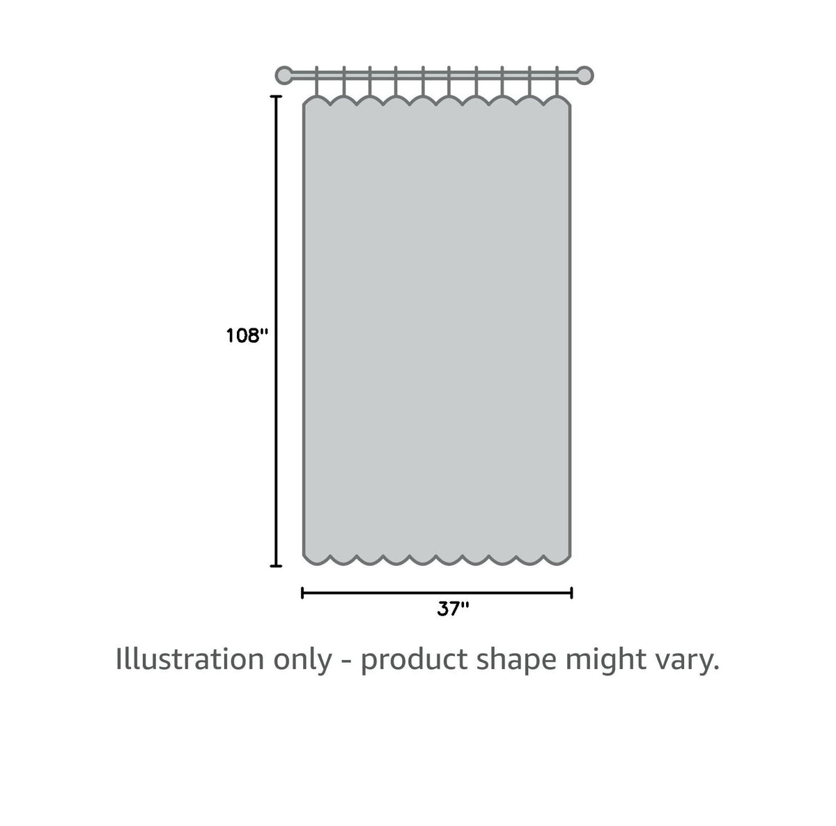 Blackout Curtains for Bedroom (Light Grey / 37"W x 108"L (Pack of 2))