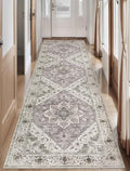 2'6"x10' Washable Non Slip Boho Runner Rug for Hallway (Earth Tone/Multi / 2'6" x 10' (Runner))