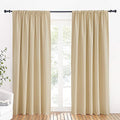Large Curtains for Bedroom Living Room Dining Room 84 inches Long (Biscotti Beige / 70"W x 84"L (Pack of 2))