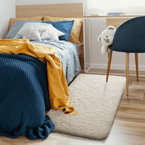 Small Ivory Entryway Throw Rugs for Bedroom (2- Ivory / 2' x 4' (Rectangular))
