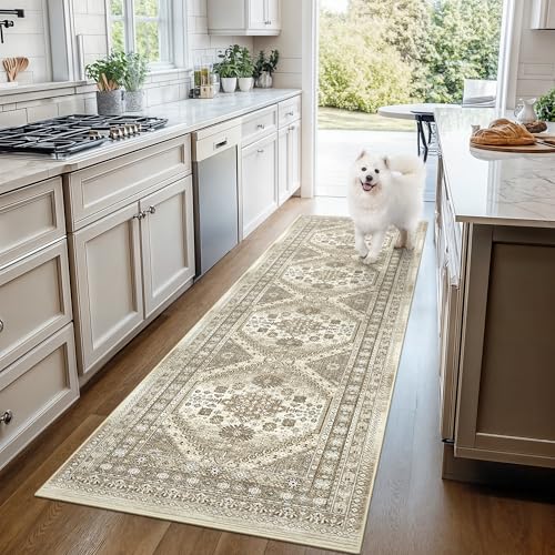 3x10 Runner Rug Non Slip Washable Hallway Runner (Brown / 3' x 10' (Runner))