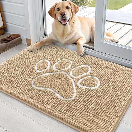 Dog Door Mat for Muddy Paws 36x24 (Beige / 36" X 24")