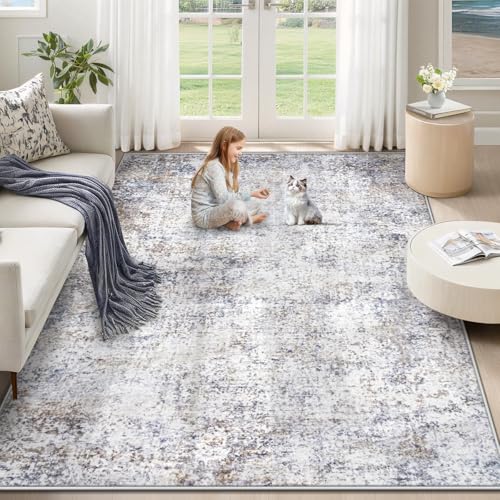 5x7 Area Rugs for Living Room (Blue Grey / 5' x 7' (Rectangular))
