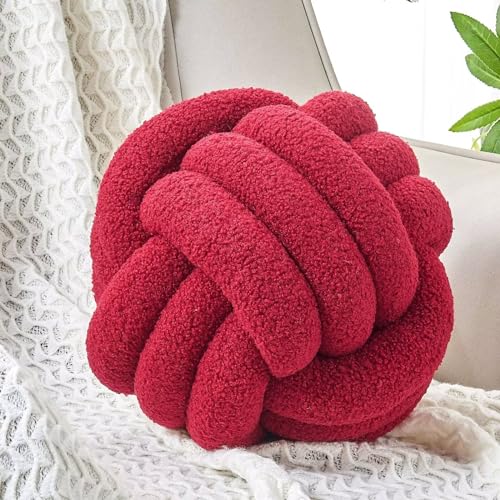 Knot Pillow Ball (Burgundy / Small (Pack of 1))