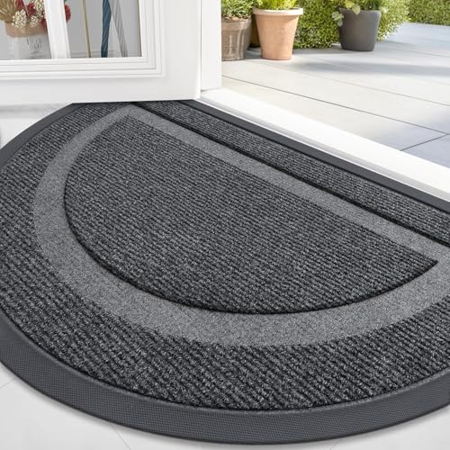 Half Circle Front Door Mat Outside 71x47 All (Grey / 71" x 47")