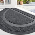 Half Circle Front Door Mat Outside 71x47 All (Grey / 71" x 47")