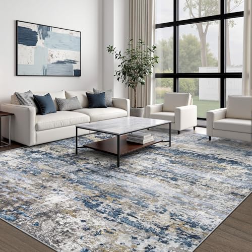 Area Rugs 8x10 for Living Room (Bluegreybrown / 8' x 10' (Rectangular))
