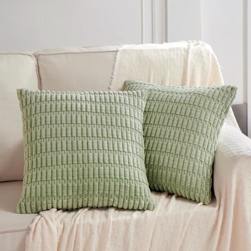4 Packs Decorative Throw Pillow Covers for Living Room Couch Bed (26" x 26" (Pack of 4) / Sage Green)