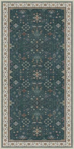 Dark Green Oushak 2x4 Entryway Rug (2' x 4' (Rectangular) / Dark Green)