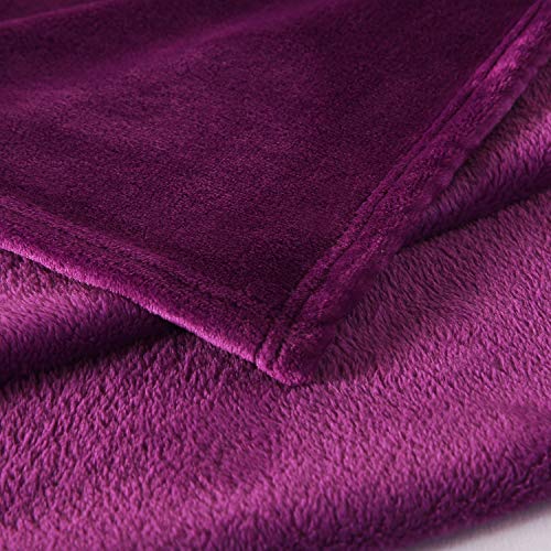 Large Flannel Fleece Throw Blanket (60"x80" / Purple)
