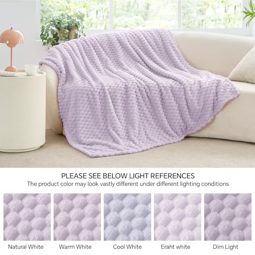 Lavender Throw Blanket for Couch (Lavender Fog / Throw(50"x60"))