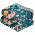 Boho Throw Blanket 50"x60" Cotton Birds Floral Blanket for Couch (Flowers Birds / 50"x60")