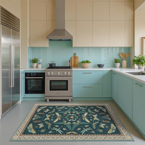 Dark Teal 4x6 Area Rugs for Door Mat Entrance (4' x 6' (Rectangular) / Teal)