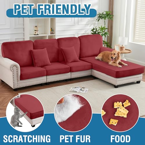 Couch Cover 4 (Christmas Red / 3 Seater + Chaise)