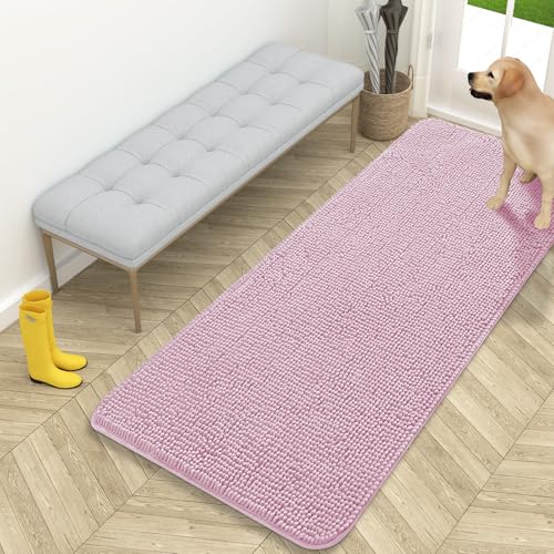 Dog Door Mat for Muddy Paws 59x24 (Dusty Rose / 59" X 24")