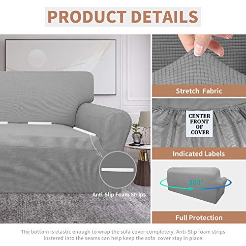 100% Waterproof Couch Cover (Light Gray / Sofa)