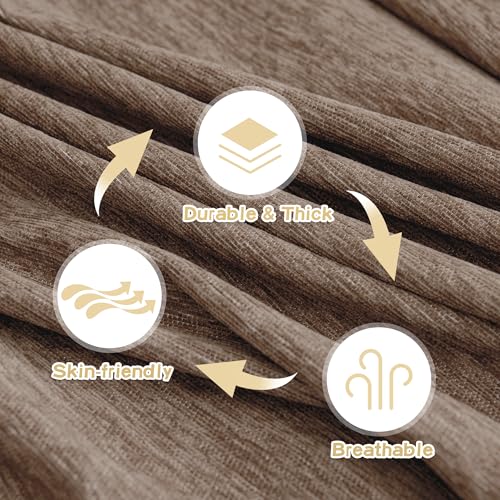 Oversized Sofa Covers Couch Covers for 3 Cushion Couch Sofa Pet Friendly (91" x 150" / Sand)