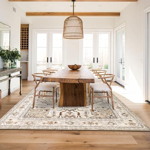 Area Rug 8x10 (8' x 10' / Beige Brown)