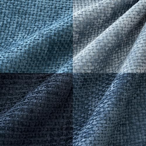 Soft Decorative Chenille Euro Pillow Covers Blue Series 26x26 (26" x 26" (Pack of 4) / Neutral Blue)