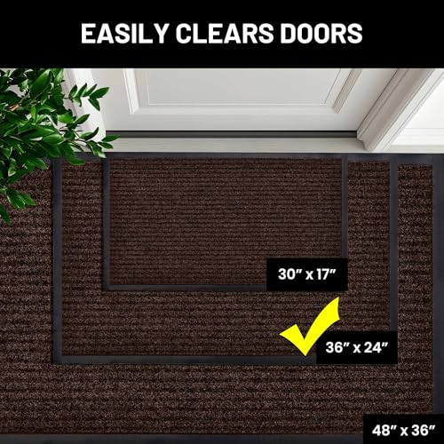 Front Door Mat (36" x 24" / Dark Brown)