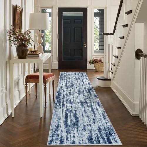 2'6''x8' Runner Rugs Washable Rug (Blue Grey / 2'6" x 8' (Runner))