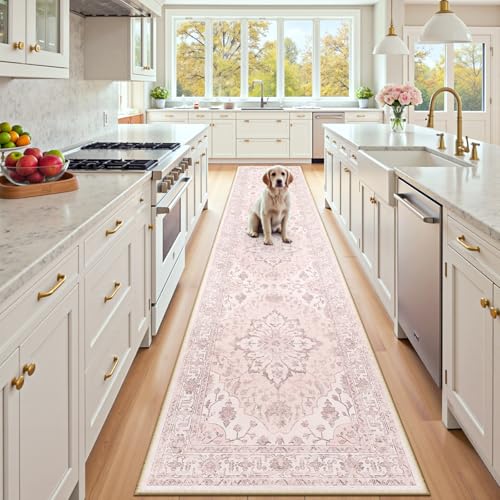 Washable Area Rug (Pink / 2' x 10' (Rectangular))