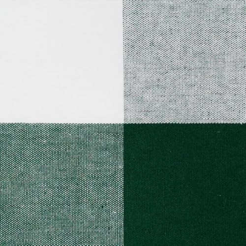 Buffalo Check Window Curtains 72 inches Long Living Room Drapes Curtain Panels Bedroom Plaid Gingham Farmhouse Decor Curtain Rod Pocket Kitchen Bathroom Basement 2 Panels Dark Green White 52"x72" (52"W x 72"L (Pack of 2) / Dark Green+white)