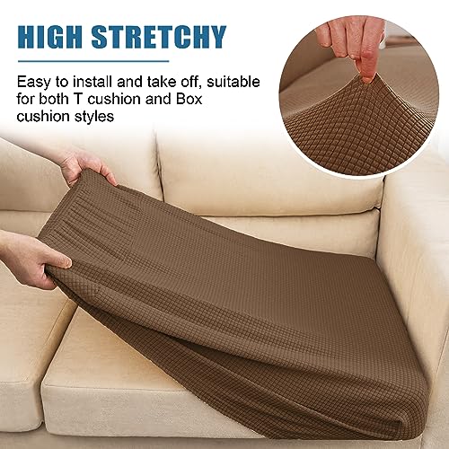 Water Resistant Couch Cushion Covers (Large / Coffee)